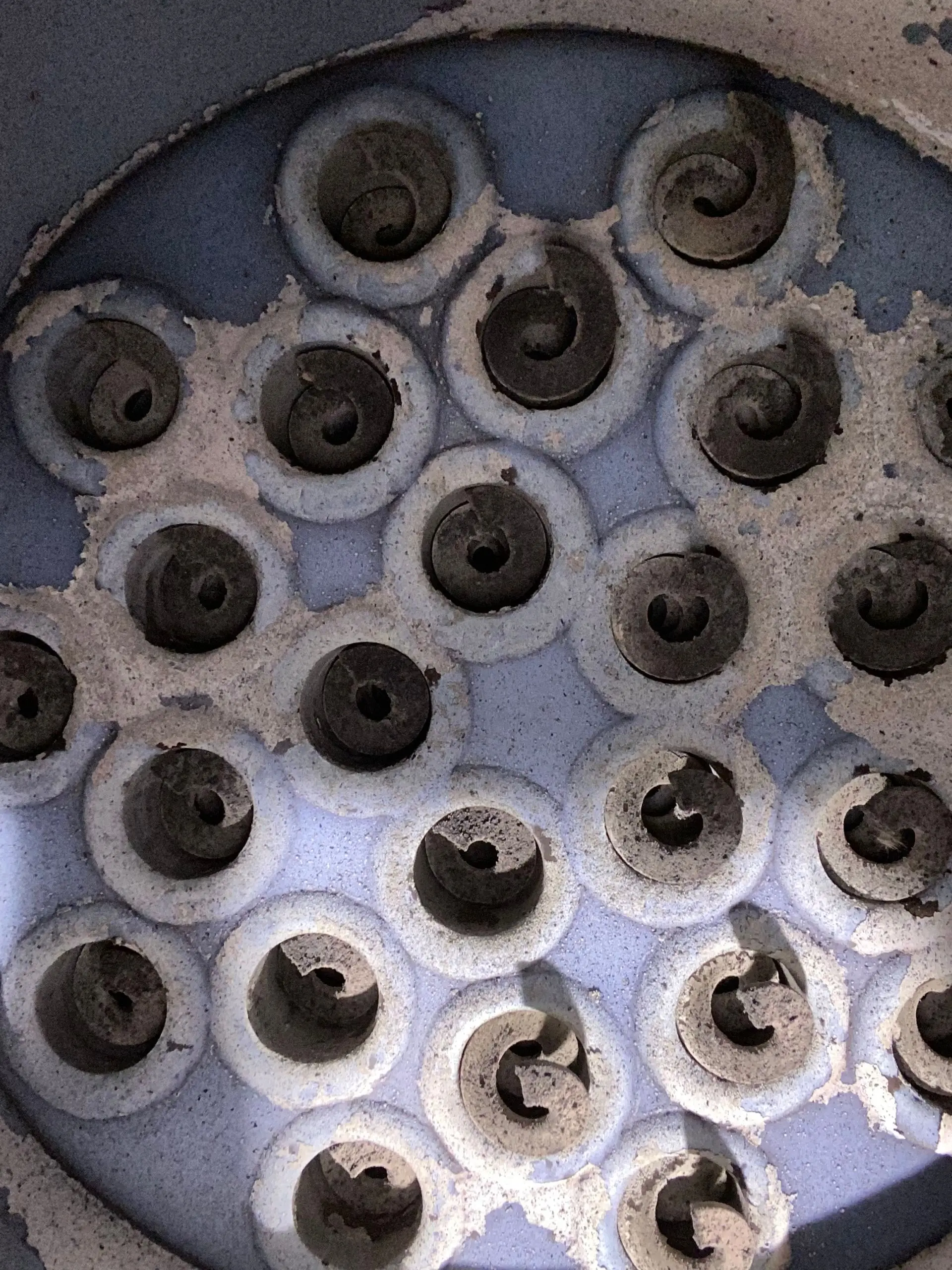 Heat exchanger on a Hargassner boiler